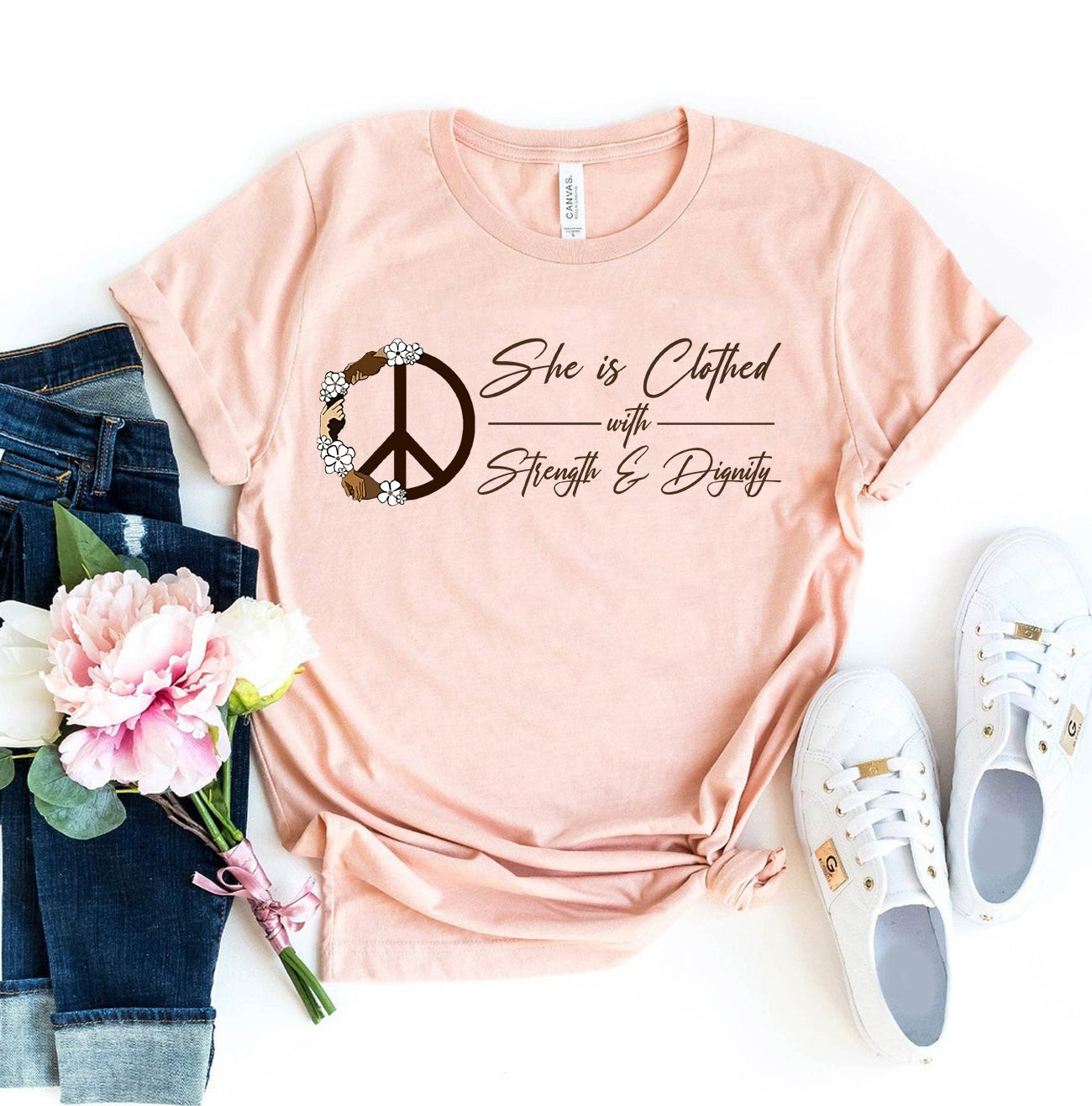 She Is Clothed With Strength And Dignity T-shirt